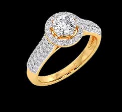 Anes Narrow Diamond Ring in 18k rose old